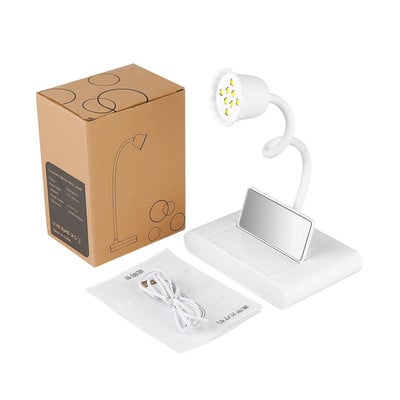 Uscător de unghii cu trandafiri cu oglindă Mini lampă LED pentru unghii Lipici pentru lac de manichiură pentru unghii false Uscator rapid cu lumină UV Uscător de unghii pliabil cu lumină UV