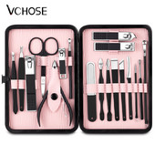 Set škarica za nokte od 7/18 komada Nova nadogradnja Crni Rezač za nokte od nehrđajućeg čelika visoke kvalitete Oštre škare za pedikuru Set alata za manikuru