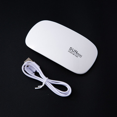 Mini körömszárító lámpa 6w köröm felszerelés hordozható USB interfész biztonságos és kényelmes otthoni használatra Fehér rózsaszín LED UV lámpa