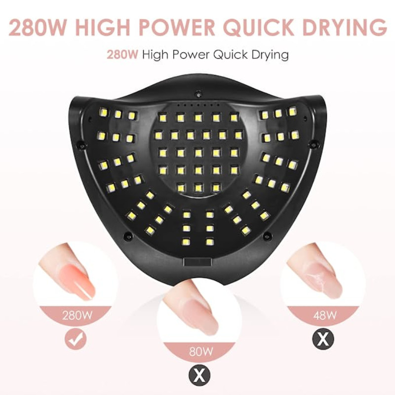 SUN X6 MAX nagų džiovintuvas LED nagų lempa UV lempa, skirta sukietinti visus gelinius nagų lakus su judesio jutikliu manikiūro pedikiūro salono priemone