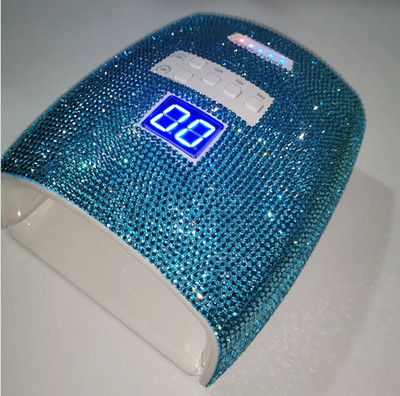 Bling Rhinestones Vezeték nélküli újratölthető UV LED körömlámpa zselélakk kikeményítő maquina de unha em gél secador UV Cabine Nail Tools