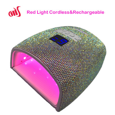 Bezdrôtová nabíjateľná UV LED lampa na nechty s kamienkami, vytvrdzovací stroj na gélový lak, UV lampa na nechty