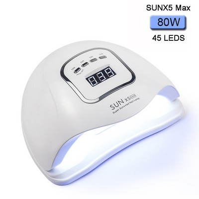 114 W UV LED lampa 57 LED lampica za sušenje noktiju za sve vrste gel lampe za nokte Alat za manikuru za stvrdnjavanje laka za nokte s pametnim senzorskim LCD zaslonom