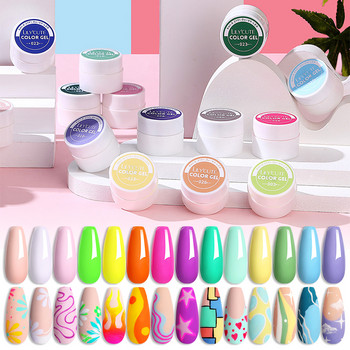 LILYCUTE 48Colors/Σετ Gel Βερνίκι νυχιών Πολύχρωμο Σετ Βερνίκια Ζωγραφικής Gel Ημιμόνιμο Soak Off Nail Art Drawing Gel Polish