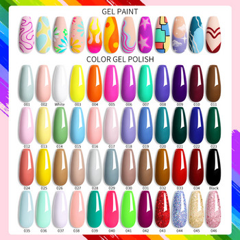 LILYCUTE 48Colors/Σετ Gel Βερνίκι νυχιών Πολύχρωμο Σετ Βερνίκια Ζωγραφικής Gel Ημιμόνιμο Soak Off Nail Art Drawing Gel Polish