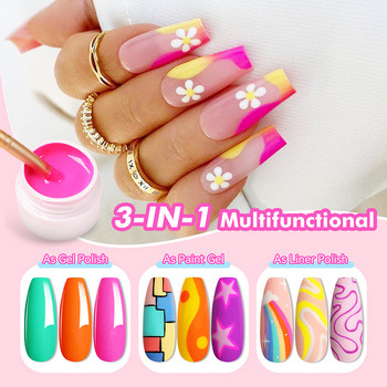 LILYCUTE 48Colors/Σετ Gel Βερνίκι νυχιών Πολύχρωμο Σετ Βερνίκια Ζωγραφικής Gel Ημιμόνιμο Soak Off Nail Art Drawing Gel Polish