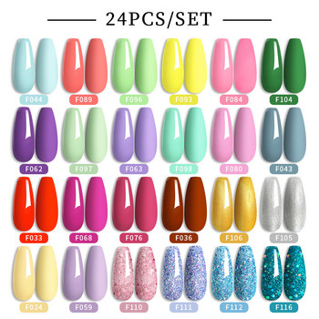 Σετ LILYCUTE 16 τμχ Color Nail Gel Polish Σετ με UV Lamp Dryer Professional All For Manicure Need Base Top Coat Nail Art Kit