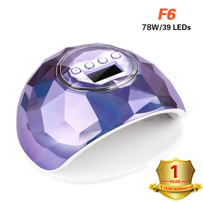 Lámpa manikűrhöz 48/78w UV LED lámpa körömszárításhoz Körömszárító gép Gél körömlakk Auto Sensing Nail Tools Köröm felszerelés