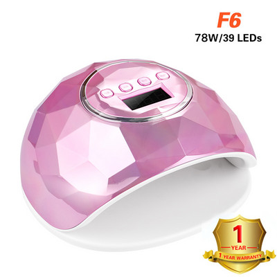 Lámpa manikűrhöz 48/78w UV LED lámpa körömszárításhoz Körömszárító gép Gél körömlakk Auto Sensing Nail Tools Köröm felszerelés