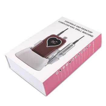 SIMINAIL Heart Nail Drill Акумулаторна настолна основа 35000RPM Маникюр Електрическа машина Пила за нокти Педикюр Безжично пробиване