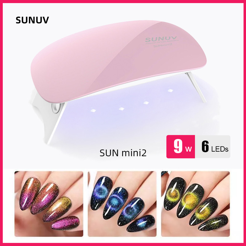 SUNUV SUNmini2 UV LED lámpa sunuv lámpa köröm Mini hordozható körömszárító USB kábellel Gél körömlakk szárító Ajándék Otthoni Utazás
