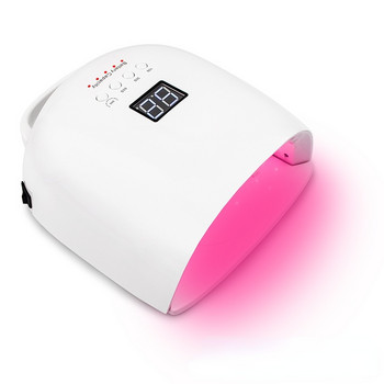 Επαναφορτιζόμενη λάμπα νυχιών 86W Wireless Gel Polish Dryer Red Light Φωτιστικό μανικιούρ με λαβή Ασύρματη λάμπα νυχιών UV LED