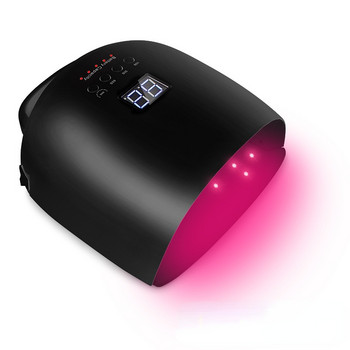 Επαναφορτιζόμενη λάμπα νυχιών 86W Wireless Gel Polish Dryer Red Light Φωτιστικό μανικιούρ με λαβή Ασύρματη λάμπα νυχιών UV LED