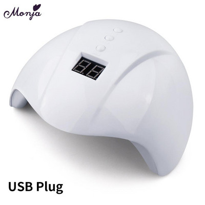 Monja intelligens körömszárító 48W körömzselé Gyorsan kötő UV LED lámpa Intelligens láthatatlan kijelző időzítő automata szenzoros körömszárító gép