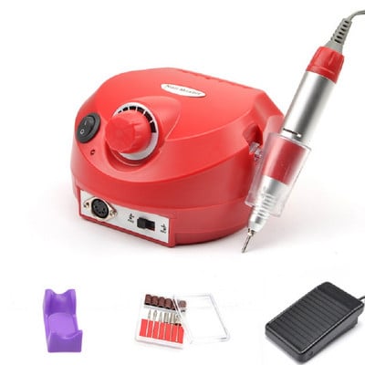 35000 RPM elektrinė nagų gręžimo mašina, skirta profesionaliam manikiūro nagų poliruokliui šlifuoti nagus priedai