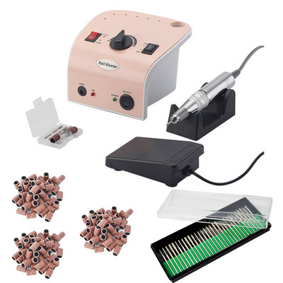 35000 RPM elektrinė nagų gręžimo mašina, skirta profesionaliam manikiūro nagų poliruokliui šlifuoti nagus priedai