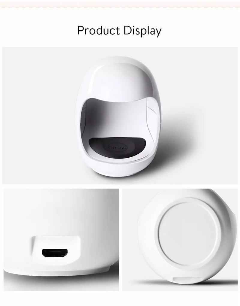 Mini Körömszárító USB UV LED lámpa Körömdíszítő manikűr eszközök Tojásforma Design 30S Gyorsan száradó kötőlámpa géllakkhoz