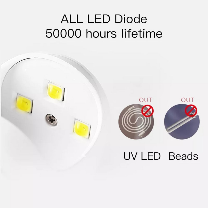 Mini Körömszárító USB UV LED lámpa Körömdíszítő manikűr eszközök Tojásforma Design 30S Gyorsan száradó kötőlámpa géllakkhoz