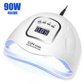 UV körömszárító lámpa 90 W automatikus érzékelővel 42 UV LED lámpa Minden gélhez Professzionális manikűr pedikűr körömfelszerelés eszközök