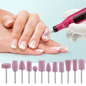 12 tk / komplekt Nail Art elektriliste puhastuspuurite komplekti poleerimisfreesi maniküüri kvartsmasin lihvimispea maniküüri tööriistad