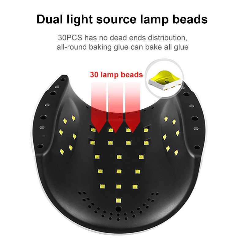 UV LED lámpa körömszárítóhoz manikűr köröm lámpa 30LEDS UV Minden körömlakkhoz gél lakk köröm professzionális lámpa