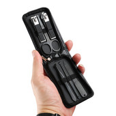 Set de 6 bucăți/set de tăietoare de unghii, pungă cu fermoar, mașini de tăiat unghii, manichiură portabilă de călătorie, instrumente pentru îngrijirea unghiilor, set de cadou