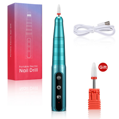 INBUTY Mașină profesională de găurit unghii 35000 RPM Set electric de lustruit unghii Burghie pentru unghii Manichiură Pedichiură Instrumente pentru unghii de salon