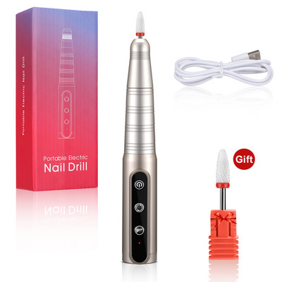 INBUTY Mașină profesională de găurit unghii 35000 RPM Set electric de lustruit unghii Burghie pentru unghii Manichiură Pedichiură Instrumente pentru unghii de salon