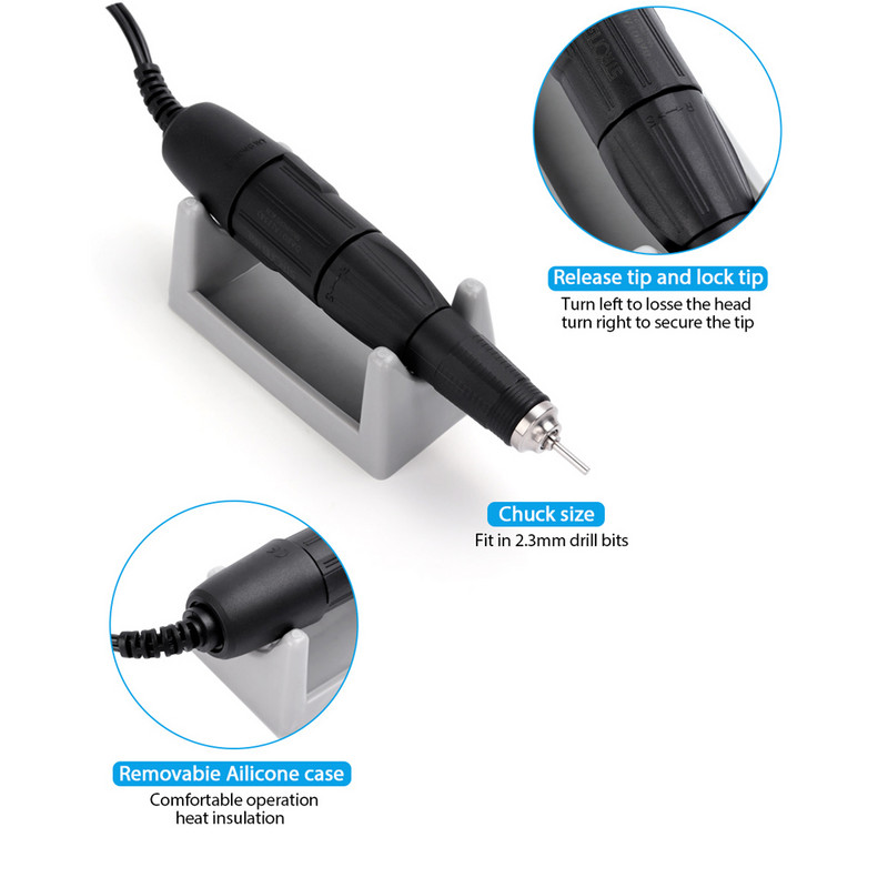 Cutie de control 65W Strong 204 35000RPM 30V Strong 210 102L Micromotor Piesă de mână Mașină electrică de manichiură Set freze pentru găurit unghii