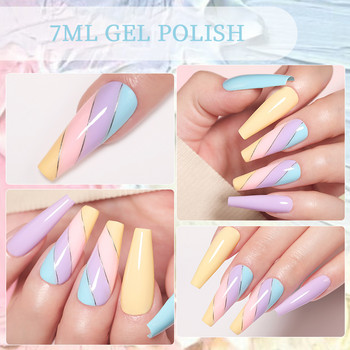 LILYCUTE 60/30/20Pcs/Σετ Nail Gel Polish Kit Nude Pink Glitter Nail Semi Permanent Base Top Coat Nail Art UV Gel Σετ μανικιούρ