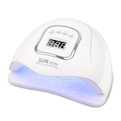 SUN X5 MAX UV LED körömlámpa manikűrhöz 120W professzionális körömszárító mozgásérzékelős LCD kijelzős gél lakk szárító lámpa