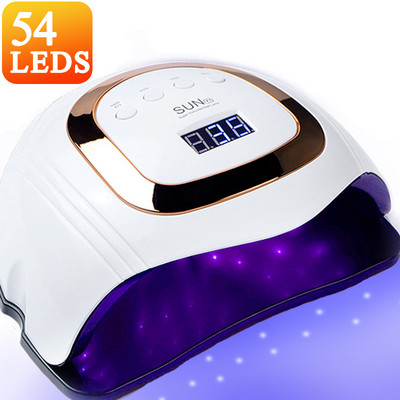 63LEDs Erőteljes UV LED-es körömszárító a szárításhoz körömgéllakk hordozható kivitel nagy LCD érintőképernyővel, intelligens szenzoros körömlámpával