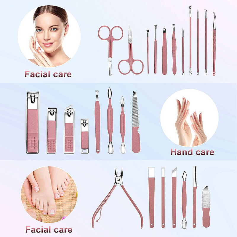 Profesionalne škarice za nokte Komplet za pedikuru od 26 komada Rezač noktiju Škare za nokte Klešta za nokte Alat za dotjerivanje stopala Set za manikuru