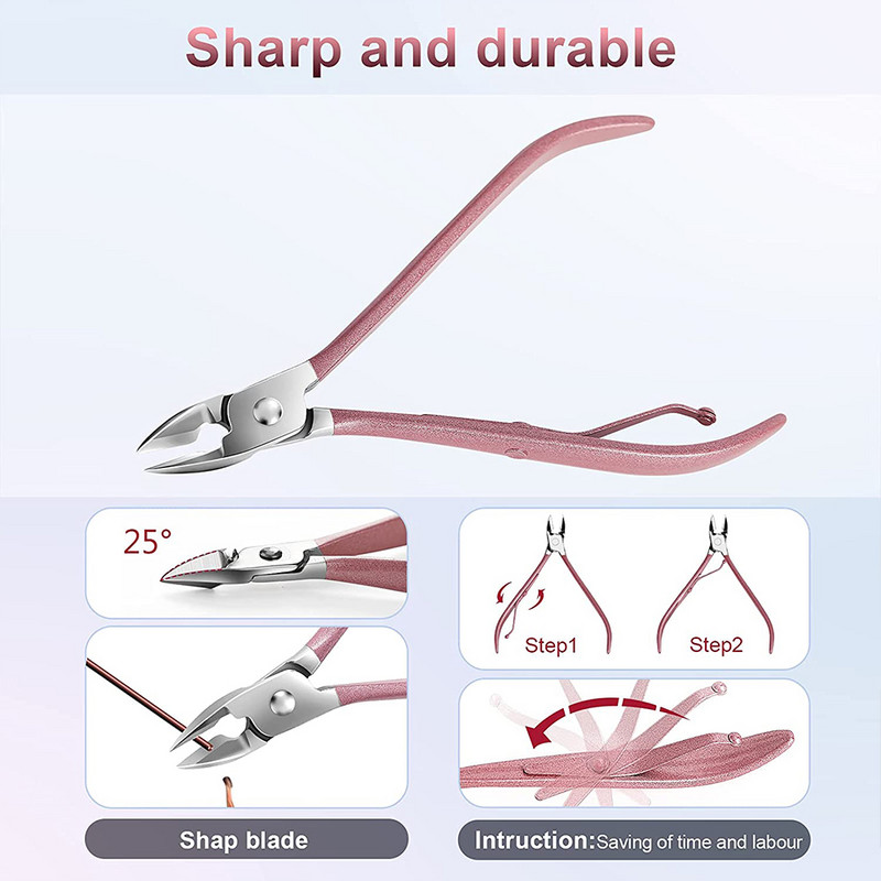 Profesionalne škarice za nokte Komplet za pedikuru od 26 komada Rezač noktiju Škare za nokte Klešta za nokte Alat za dotjerivanje stopala Set za manikuru