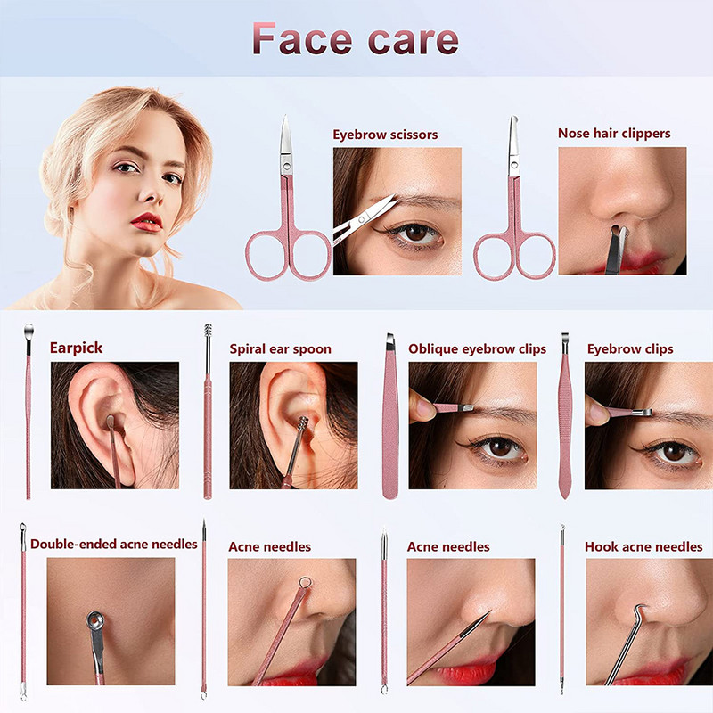 Profesionalne škarice za nokte Komplet za pedikuru od 26 komada Rezač noktiju Škare za nokte Klešta za nokte Alat za dotjerivanje stopala Set za manikuru