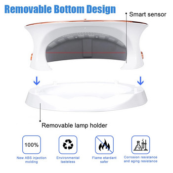 Επιτραπέζιο φωτιστικό νυχιών 168W Επαγγελματικό στεγνωτήριο UV LED Gel Polish Quick Dry Εργαλείο μηχανήματος μανικιούρ για νύχια