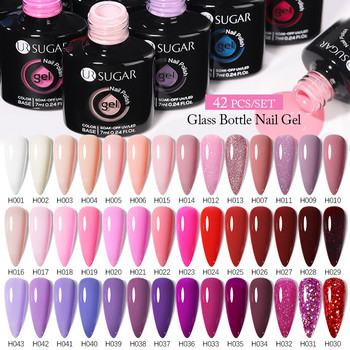 UR SUGAR 7ml 42/20/12/10Pcs Σετ Gel Βερνίκι Νυχιών Άνοιξη Καλοκαίρι Sparkly Cool UV LED Gel Βερνίκι Γυάλινο Πλαστικό Μπουκάλι DIY Design