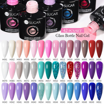 UR SUGAR 7ml 42/20/12/10Pcs Σετ Gel Βερνίκι Νυχιών Άνοιξη Καλοκαίρι Sparkly Cool UV LED Gel Βερνίκι Γυάλινο Πλαστικό Μπουκάλι DIY Design