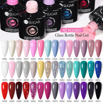 UR SUGAR 7ml 42/20/12/10Pcs Σετ Gel Βερνίκι Νυχιών Άνοιξη Καλοκαίρι Sparkly Cool UV LED Gel Βερνίκι Γυάλινο Πλαστικό Μπουκάλι DIY Design