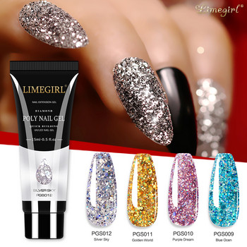 Limegirl Acrylic Gel Poly Nail Kit Επέκταση νυχιών Glitter Gel Nail Gel UV Building Jelly Gel Polish Enhancement Σετ μανικιούρ