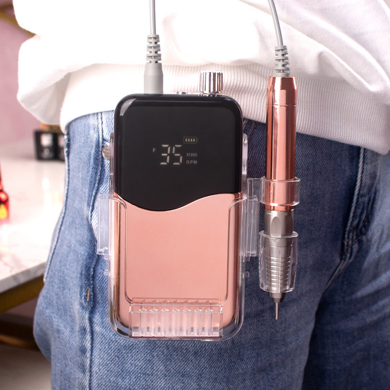 Auksinis šepetinis akumuliatorinis elektrinis nagų gręžimo staklės 35000 aps./min.