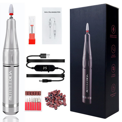 35000RPM Mașină electrică de găurit unghii Manichiură Gel de lustruit Pilă de unghii Set de burghiu pentru manichiură Instrument de unghii pentru salonul de unghii