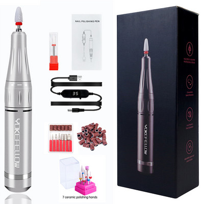 35000RPM Mașină electrică de găurit unghii Manichiură Gel de lustruit Pilă de unghii Set de burghiu pentru manichiură Instrument de unghii pentru salonul de unghii