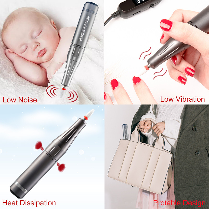 35000RPM Mașină electrică de găurit unghii Manichiură Gel de lustruit Pilă de unghii Set de burghiu pentru manichiură Instrument de unghii pentru salonul de unghii