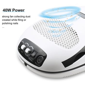 140W 3-IN-1 Multifunction Nail Dust Vacuum Cleaner & Electric Nail Drill & UV LED Nail Lamp Manicure for Nail Salon Tool