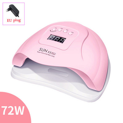 Körömszárító LED 90W köröm lámpa UV lámpa minden zselés körömlakk kikeményítésére Motion Sensing manikűr pedikűr szalon eszközzel 45 UV LED