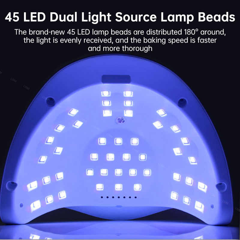 90 W UV LED köröm lámpa manikűrhöz 45 LED körömszárító minden zseléhez Polish LCD kijelző lámpa körömszárításhoz Manikűr eszközök
