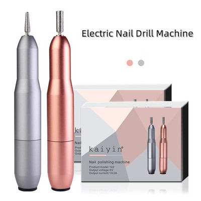 Električna bušilica za nokte 20000 RPM mašina za manikuru Set USB glodalica za punjenje za manikuru Turpija za nokte Alati za pedikuru Drop