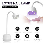 Lotus Mini körömlámpa UV/LED körömszárító lámpa 8 világos gyöngy gyorsan száradó forgatható fej körömlakk ragasztó szárító