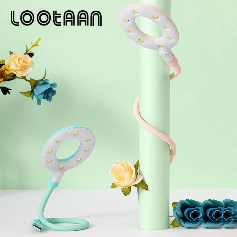 LOOTAAN Nauja 16 W USB LED nagų lempa Nešiojamas lankstomas UV džiovintuvas 8 LED Sulankstoma kepimo lemputė kietinti Pirštų nagų dailės salono įrankiai